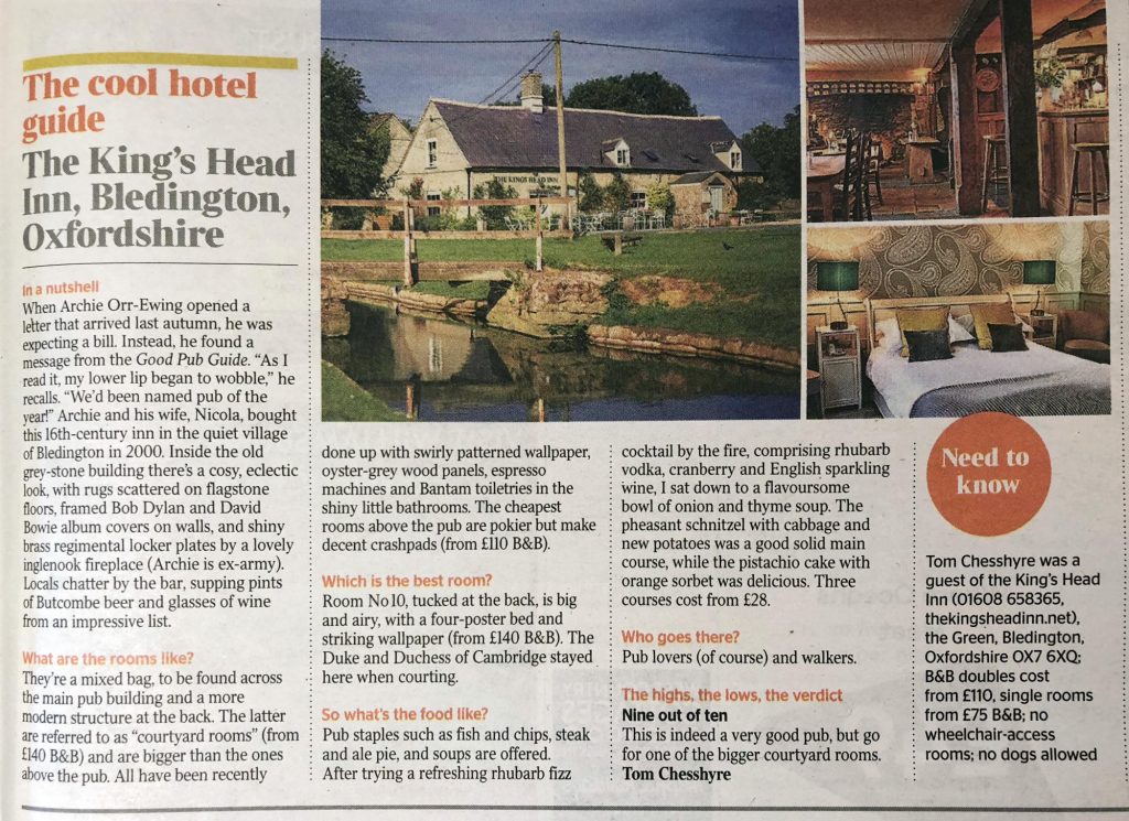 The King's Head Inn - A Cotswold Pub With Bedrooms, Restaurant & Gardens