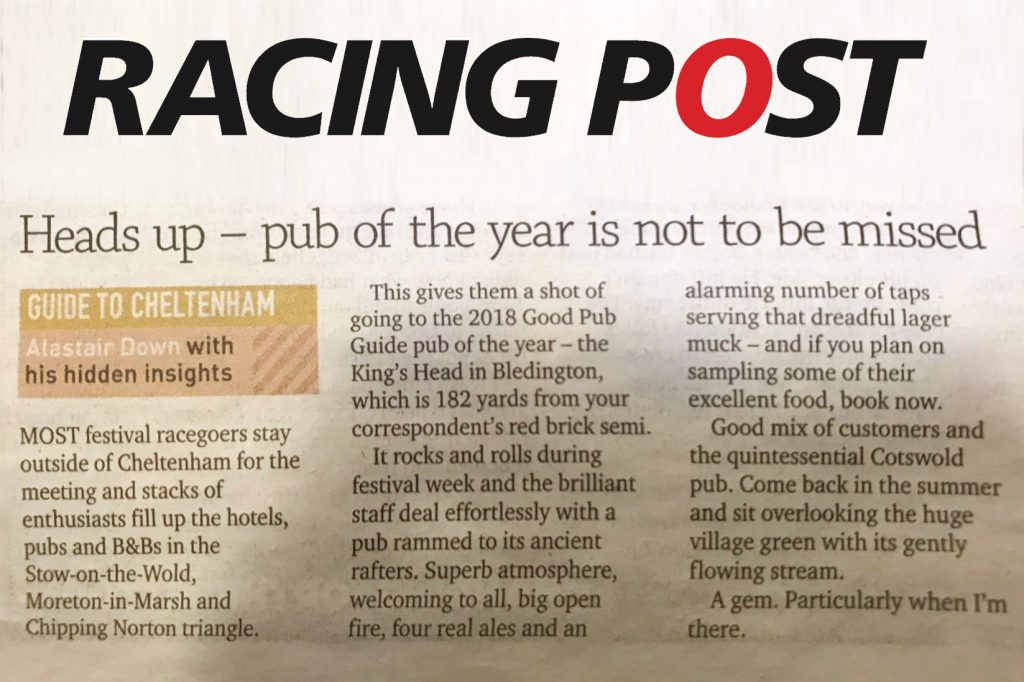 The King's Head Inn - Cheltenham Festive - Pub Of The Year Accomodation & Food